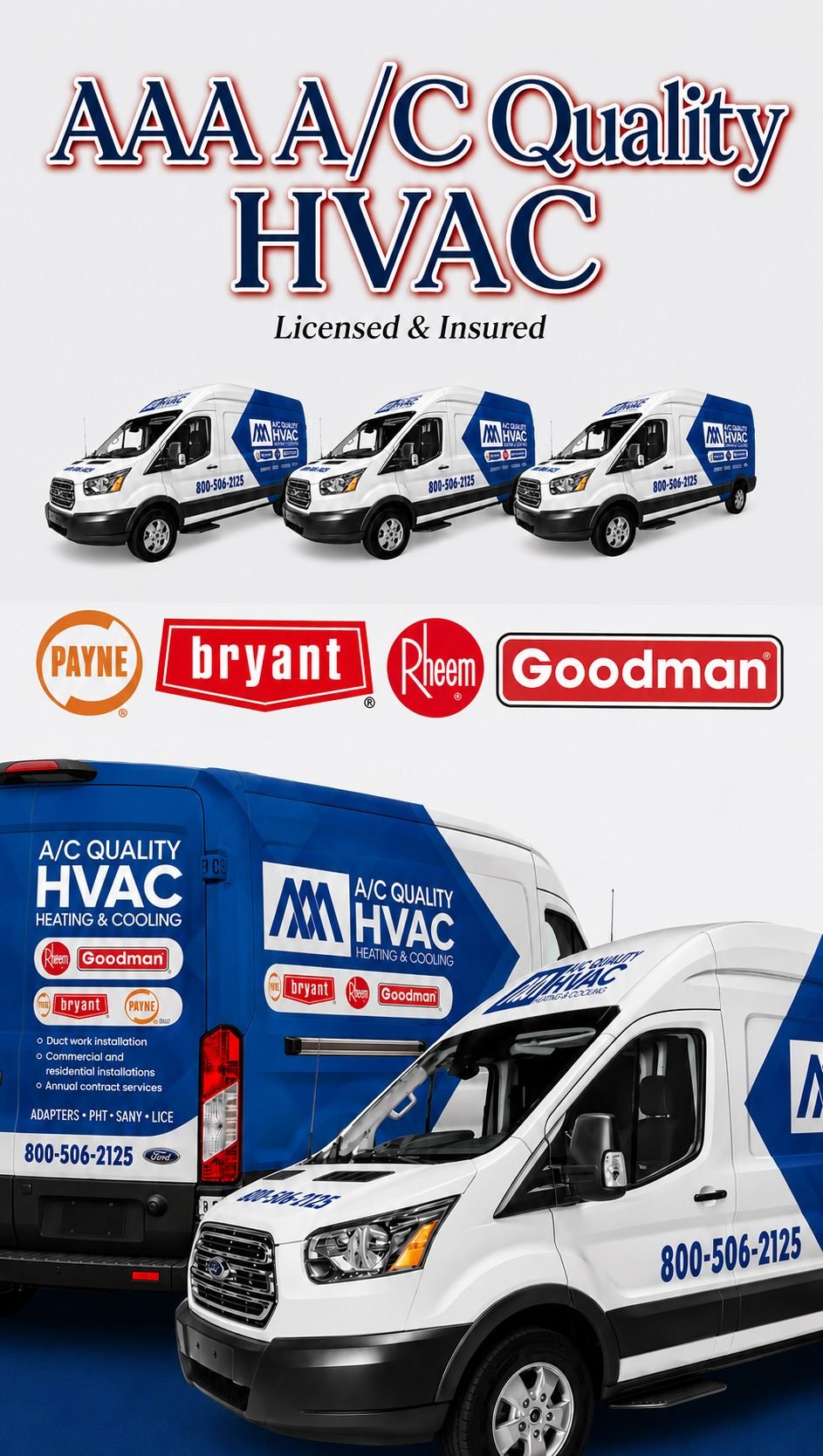 AAA AC Quality HVAC service van